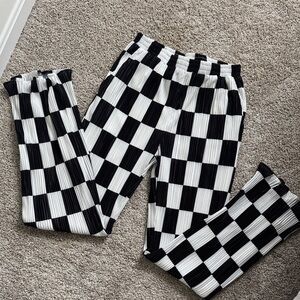 Dressed in Lala Black and White Checkered Pants